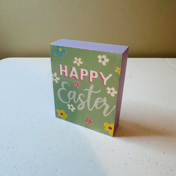 HAPPY EASTER Easter chunky block sign decoration Easter decoration glitter - Picture 7 of 13